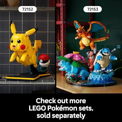 LEGO Pokémon Figura Eevee - Conjunto de Construção para Adultos - Kit de Modelo Anime com Membros, Orelhas e Cauda Articulados - Decoração DIY para Quarto ou Mesa - Ideia de Presente Colecionável para Fãs de Jogos - 72151