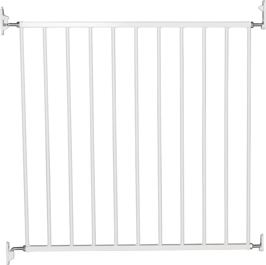 BabyDan No Trip, cubre aberturas entre 72-78,5 cm/28,4-30,9 pulgadas, puerta de escalera básica/puerta para bebés/puerta de seguridad, metal, blanco, fabricado en Dinamarca - (puerta para mascotas/puerta para perros)