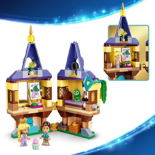 LEGO | Mini Torre da Rapunzel da Disney - Conjunto Enrolados com 2 Mini Bonecas, Figura do Pascal, Acessórios e Cadeado - Presente para Meninas a partir de 5 Anos e Fãs do Filme - 43294