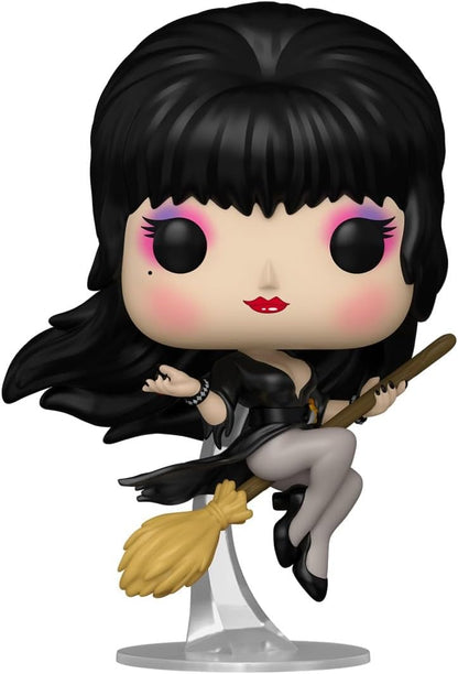 Ícones Funko Pop!: Elvira Mistress Of the Dark – Elvira Mistress Of the Dark Broom - Figura de vinil colecionável - Ideia de presente - Produtos oficiais - Brinquedos para crianças e adultos - Fãs de cinema