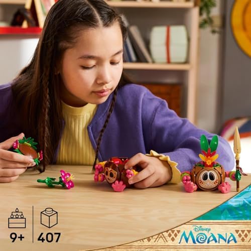 LEGO | Disney Moana Kakamora - Brinquedo com 2 figuras de vasos de flores artificiais para decoração de quarto infantil - Presente para meninas a partir de 9 anos e fãs do filme - 43293