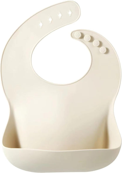 PandaEar Conjunto de 3 Babadores de Silicone para Bebês, Impermeáveis, Tamanhos de 6 a 18 meses, Ideais para a Introdução Alimentar, Babadores Ajustáveis para Alimentação com Bolso Grande para Coletar Alimentos, Livres de BPA