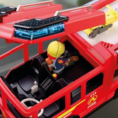 Playmobil | City Action | Caminhão de Bombeiros | Veículo de Emergência com Luz e Som, Canhão de Água, Projétil de Espuma e Equipamentos Variados | Para Crianças a partir de 4 Anos | 72193