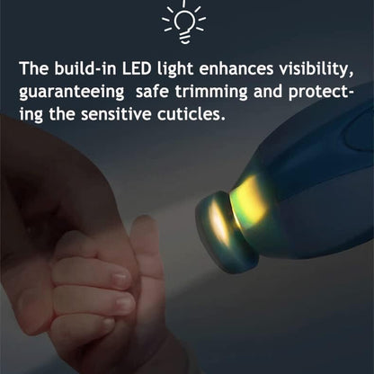 PandaEar Aparador de unhas elétrico para bebês, lixa de unhas elétrica para bebês e crianças pequenas, kit com 6 lixas de reposição extras (rosa)