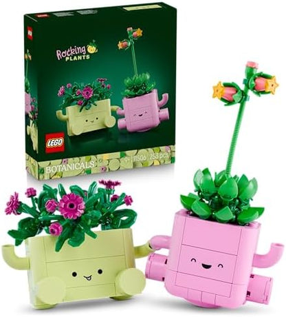 LEGO Botanicals Plantas de Balanço - Conjunto de Flores Artificiais - Inclui 2 Plantas Artificiais e 2 Vasos em Tons Pastel para Decoração de Quarto - Ideia de Presente DIY para Meninas a partir de 9 Anos e Adultos - 11506