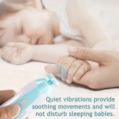 PandaEar Aparador de Unhas Elétrico para Bebês, Kit com 6 Lixas de Reposição Extras (Azul)