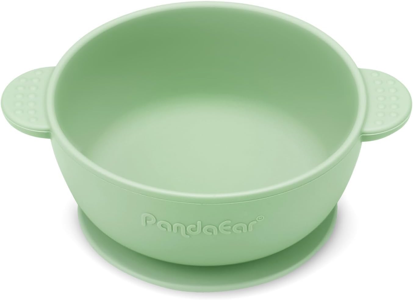 PandaEar Conjunto de 3 Tigelas para Bebê com Ventosa | Tigela de Silicone Fixa para Alimentos de Bebês, Crianças e Bebês | Silicone Macio, Seguro e Livre de BPA, de Grau Alimentício (Rosa, Verde e Bege Claro)