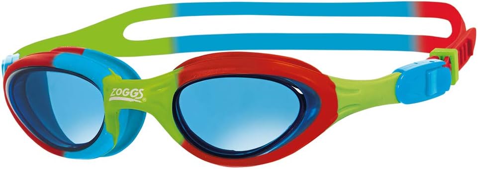 Zoggs Óculos de natação Super Seal para crianças, óculos de natação com proteção UV, alça de conforto com ajuste rápido e divisão, lentes transparentes para óculos de natação sem neblina, óculos Zoggs para crianças de 6 a 14 anos