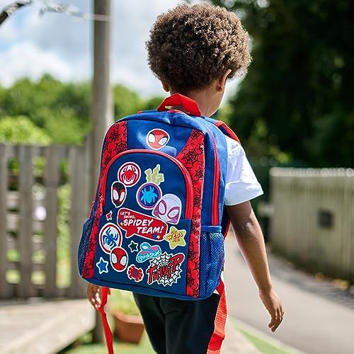 Mochila Marvel Homem-Aranha | Mochila Infantil do Homem-Aranha e Seus Incríveis Amigos | Mochila Escolar para Meninos | Mochilas Infantis | Tamanho Único