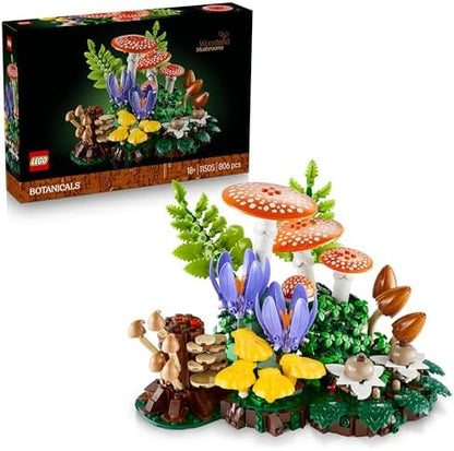 LEGO Botanicals Cogumelos da Floresta - Conjunto de Plantas Artificiais para Adultos - Inclui um Cogumelo e Flores Artificiais para Decoração de Sala de Estar ou Quarto - Ideia de Presente DIY - 11505