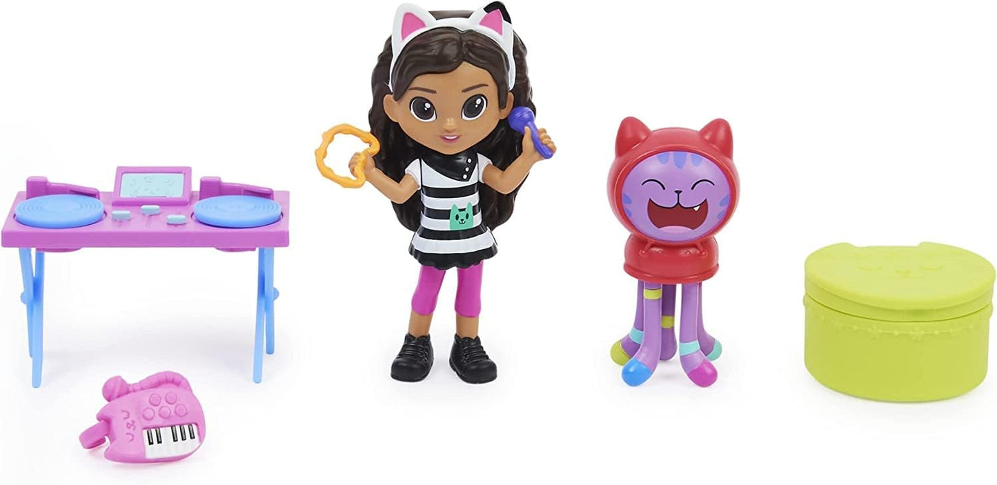 Gabby's Dollhouse Conjunto Cat-tivity com Gabby e figura de gato, 2 acessórios, caixa surpresa e mobília, adequado para crianças a partir de 3 anos.