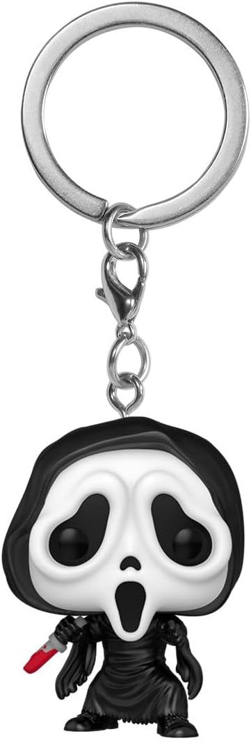 Funko Pop!: Horror - Ghostface, Mini Figura Colecionável, Presente de Natal, Ideia de Presente, Produtos Oficiais, Fãs de Terror, Decoração de Mochila