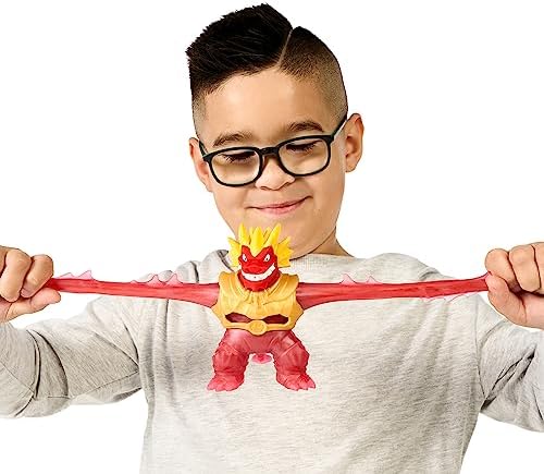 Heróis de Goo Jit Zu Deep Goo Sea Blazagon Hero Pack. Brinquedo super elástico e cheio de gosma. Com recurso de ataque de jato d'água. Estique-o até 3 vezes o seu tamanho!