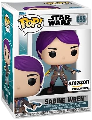 Funko Pop! Star Wars: Ahsoka TV - Sabine Wren - Brilha no Escuro - Exclusivo da Amazon - Figura Colecionável de Vinil - Ideia de Presente - Produto Oficial - Brinquedos para Crianças e Adultos - Fãs da Série de TV
