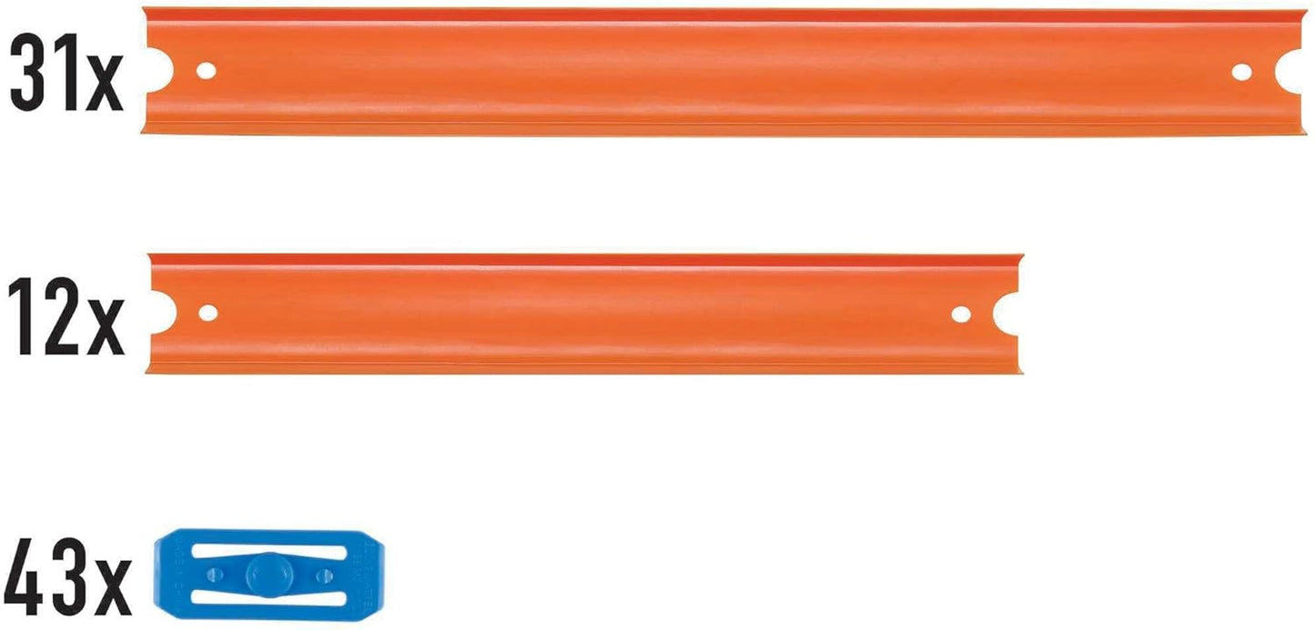 Hot Wheels Track Builder Unlimited, sistema de construção e reconstrução de pista de 12 metros, fácil de conectar, inclui 1 carrinho de brinquedo, brinquedo para maiores de 4 anos, embalagem individual, FTL69 (a embalagem pode variar)