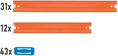 Hot Wheels Track Builder Unlimited, sistema de construção e reconstrução de pista de 12 metros, fácil de conectar, inclui 1 carrinho de brinquedo, brinquedo para maiores de 4 anos, embalagem individual, FTL69 (a embalagem pode variar)