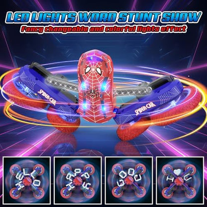 Carrinho de controle remoto para crianças de 6 a 10 anos, Caminhão Monstro Aranha RC, Brinquedo de acrobacias para meninos e meninas, Presente de Natal/Aniversário, Lembrancinha Legal para Crianças