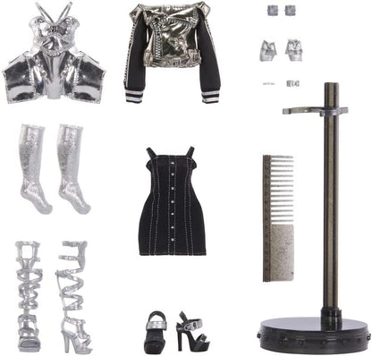 Rainbow High Shadow High Series - LUNA MADISON - Boneca Fashion em tons de cinza com lindo cabelo, dois looks de grife e acessórios - Colecionável - Para crianças a partir de 6 anos