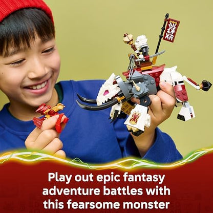 LEGO NINJAGO Zilvar e Grimtak, a Besta Dragão - Brinquedo Ninja com Figura de Ação, 3 Minifiguras incluindo Kai e Nya - Presente de Aniversário para Meninos a partir de 7 Anos e Fãs de Dragões - 71863