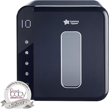 Tommee Tippee Esterilizador, secador e armazenador UV Ultra da, preto, para mamadeiras e acessórios de bebê, sem vapor para matar vírus^ e 99,9% das bactérias nocivas.