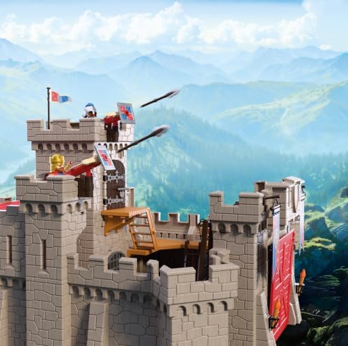 Playmobil | Cavaleiros | Grande Castelo do Leão com Ponte Levadiça, Canhões e Alçapão – Brinquedo para Crianças a partir de 4 anos | 72112