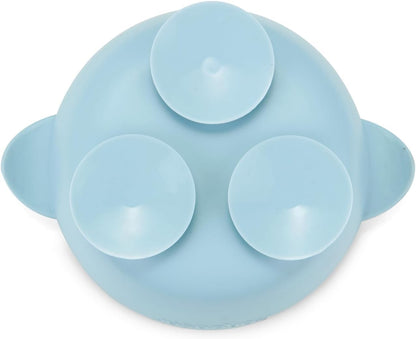 PandaEar Conjunto de 3 Tigelas de Silicone com Ventosa para Bebês, que Mantêm a Alimentação Firme, Ideais para a Introdução Alimentar de Bebês e Crianças Pequenas, Livres de BPA - Azul/Verde/Marrom