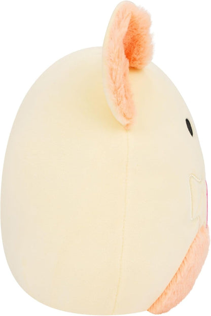 Squishmallows Original de 7,5 Polegadas – Meghan, a Morcego-da-fruta Creme Segurando um Morango – Pelúcia Oficial Jazwares