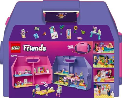 LEGO Mala de Bonecas Criativa Friends - Brinquedo de Viagem com Casa de 8 Cômodos, 2 Mini Bonecas e Acessórios - Ideia de Presente de Aniversário para Meninas a partir de 6 Anos - 42697
