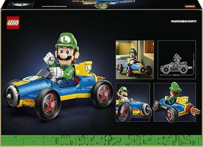LEGO Mario Kart – Luigi e Mach 8 - Kit de Modelo de Carro e Figura de Personagem da Nintendo para Adultos - Produto Colecionável de Jogos - Ideia de Presente para Fãs - 72050
