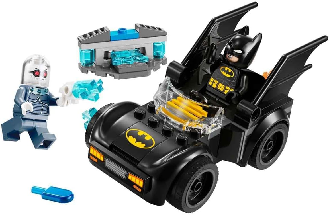 LEGO DC Batman: Batman & Batmobile vs. Freeze - Brinquedo de carro de super-herói com 2 minifiguras para dramatização divertida - Presente de aniversário para meninos e meninas de mais de 4 anos