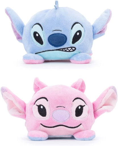 Disney Simba Official Stitch e Angel Pelúcia reversível para crianças Stitch, Azul, rosa