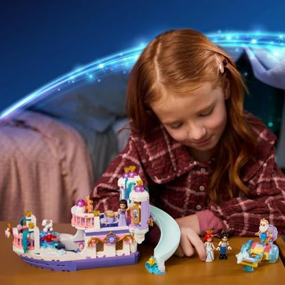 LEGO | Barco de Casamento Real da Princesa Ariel da Disney - Conjunto da Pequena Sereia com 7 figuras, incluindo Ariel e Vanessa - Decoração para quarto infantil - Presente para meninas e fãs a partir de 6 anos - 43299