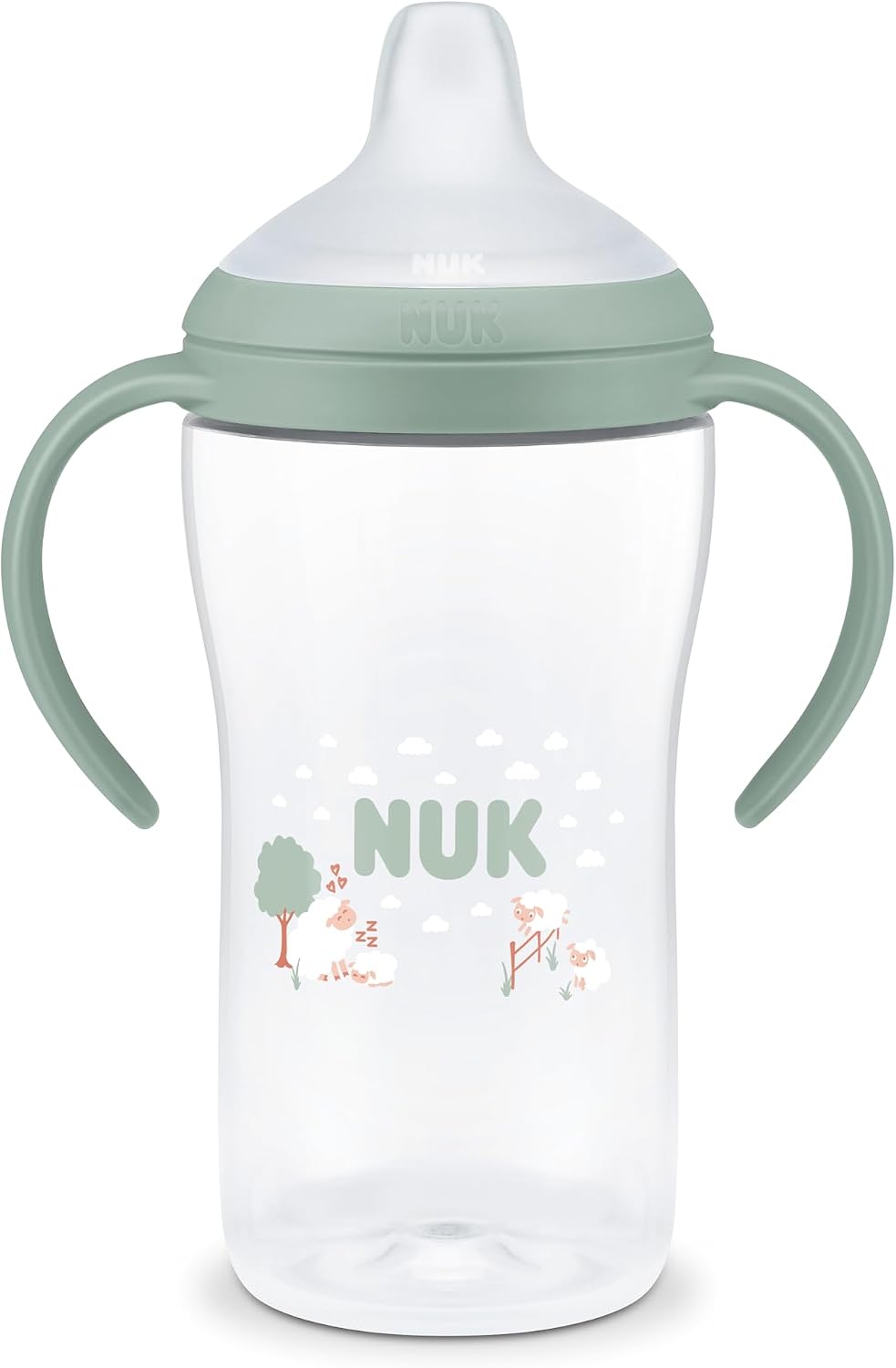 NUK Copo de Aprendizagem Perfect Match | 6+ meses | 260 ml | Copo com Bico Antivazamento para Crianças Pequenas | Alças Antiderrapantes | Ovelha | 1 Unidade