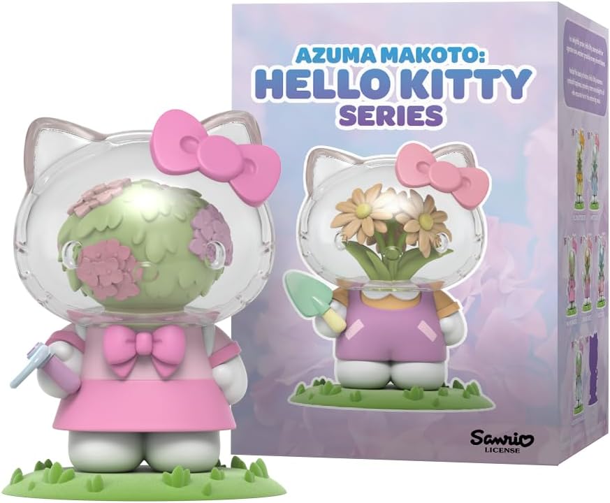 Mighty Jaxx Azuma Makoto x Sanrio: Série Hello Kitty | Bandeja lacrada com 6 unidades - Sem figuras repetidas | Brinquedo colecionável em caixa surpresa