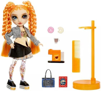 Rainbow High Sparkle - Clementine (Laranja) - Boneca Fashion de 28 cm com Glitter Líquido nas Pernas, Agite para Ver o Glitter, Para Crianças de 4 a 12 Anos