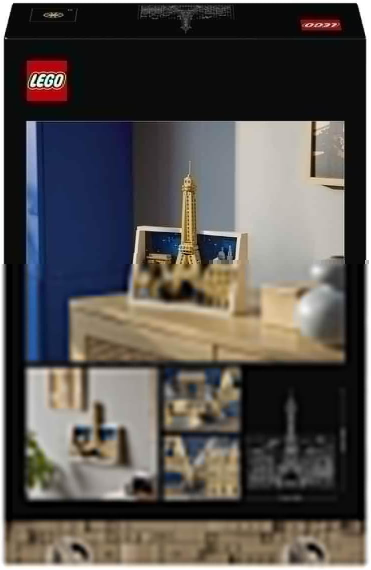 LEGO Architecture Paris – Cidade do Amor - Kit de Modelo em Miniatura para Adultos - Decoração de Parede 3D com Pontos Turísticos Icônicos de Paris, incluindo a Torre Eiffel - Ideia de Presente - 21064