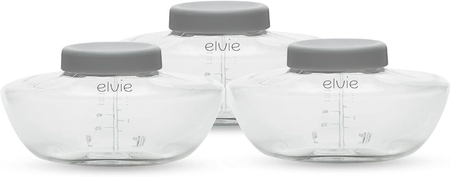 Elvie  Pump - Frascos de Armazenamento de Leite Materno - Kit com 3