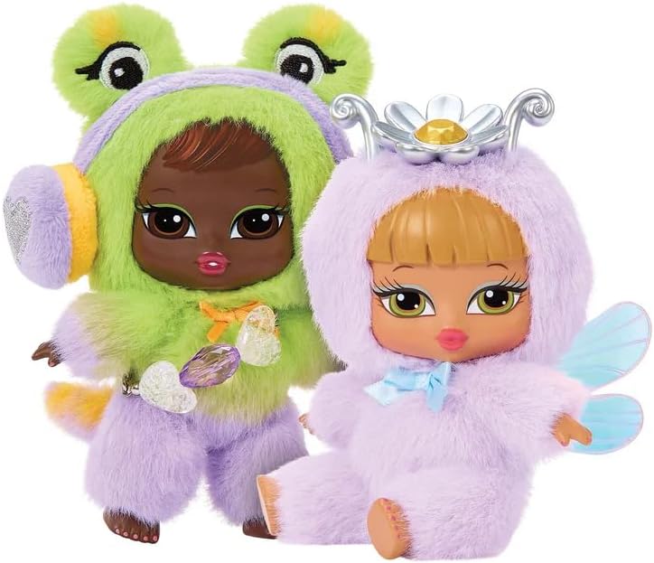 Bratz Bratziez Iconz Bestiez – Pelúcia Colecionável (6 Personagens), Rosto Rígido, Clipe com Pingente em Formato de Boca, Acessório de Mamadeira, Para Maiores de 6 Anos