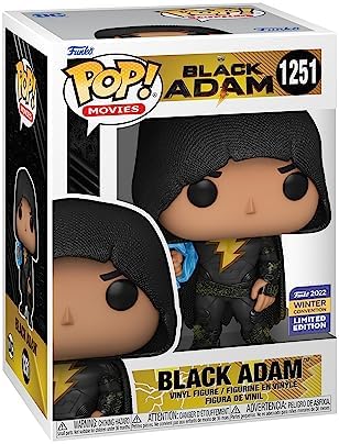 Funko POP! Filmes: DC - Adão Negro com Capa - Exclusivo da Amazon - Figura Colecionável de Vinil - Ideia de Presente - Produto Oficial - Brinquedos para Crianças e Adultos - Fãs de Filmes - Figura para Colecionadores