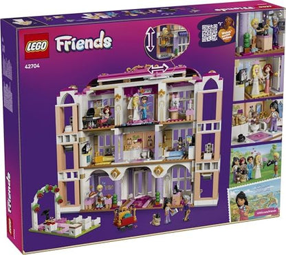 LEGO Friends Hotel Grand de Heartlake City - Miniatura com 6 mini bonecas, 2 figuras de animais e acessórios - Presente de aniversário para meninas a partir de 9 anos - 42704