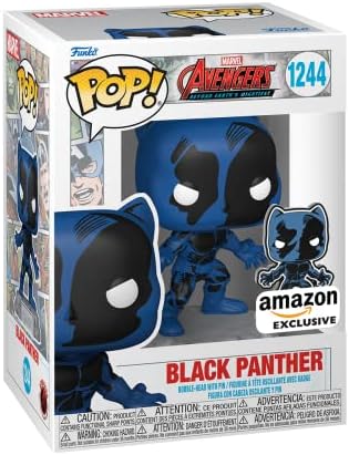 Funko POP! Marvel: A60 - Pantera Negra dos Quadrinhos com Pin de Esmalte - Marvel Comics - Exclusivo da Amazon - Figura Colecionável de Vinil - Ideia de Presente - Produto Oficial - Brinquedos para Crianças e Adultos