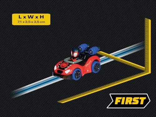 Carrera FIRST 20065033 Homem-Aranha e Seus Incríveis Amigos - Carrinho de Slot Giratório, com Licença Original da Marvel, Indicado para Crianças a partir de 3 Anos