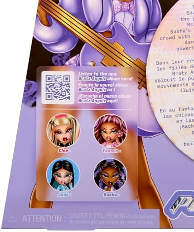 Bratz Pop Starz Sasha - Boneca Fashion com Pingente Colecionável, Roupa e Acessórios Musicais