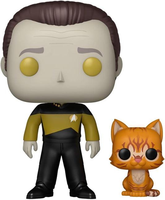 Funko Pop! & Buddy: Star Trek Next Generation – Dados do Tenente Comm com Spot - Star Trek the Next Generation - Figura de vinil colecionável - Ideia para presente - Produtos oficiais - Brinquedos para crianças e adultos
