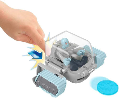 Fisher-Price Imaginext DC Super Friends Brinquedo Pré-escolar Head Shifters Conjunto de figuras Sr. Frio e Tanque de Neve para brincadeiras de faz de conta para crianças a partir de 3 anos