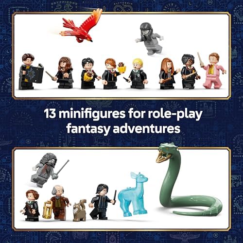 LEGO Harry Potter Castelo de Hogwarts: Ala Leste - Kit de Modelo em Miniatura com 13 Minifiguras e Patrono Colecionável - Decoração para Quarto Infantil - Ideia de Presente para Meninas, Meninos e Fãs a partir de 10 Anos - 76473