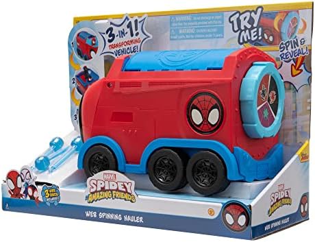 Homem-Aranha e seus Incríveis Amigos - Veículo Transformável 3 em 1 da Marvel - 20 cm - Brinquedos com seus Amigos Amigáveis do Homem-Aranha da Vizinhança