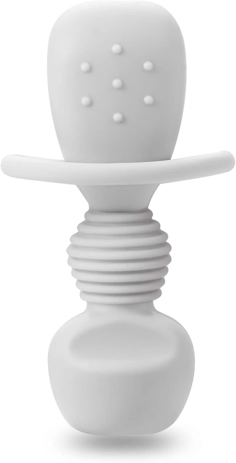 PandaEar Conjunto de 6 colheres e garfos de silicone para introdução alimentar de bebês | Talheres infantis para bebês que desejam se alimentar sozinhos | Design antiengasgo para introdução alimentar guiada pelo bebê a partir de 3 meses