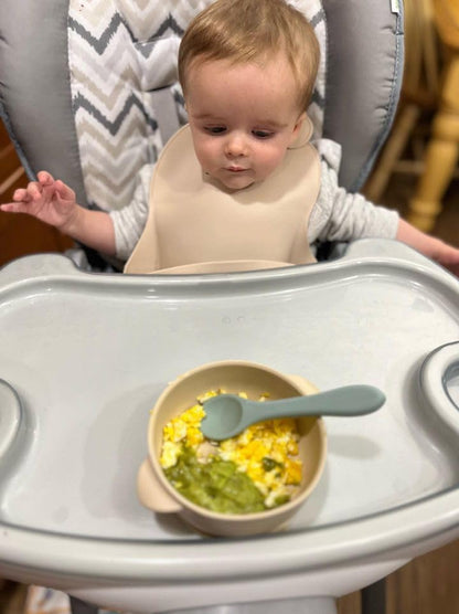 PandaEar Conjunto de alimentação para bebês em silicone | Kit para introdução alimentar | 2 pratos divididos com ventosas + 2 tigelas com ventosas + 2 copos de transição com 2 colheres