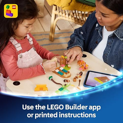 LEGO | Casa e Barco da Vila Moana da Disney - Conjunto Educativo com 2 Mini Bonecas e Figura do Animal Pua - Presente de Aniversário para Meninas e Fãs a partir de 4 Anos - 43282